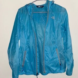 Women’s North Face thin blue jacket